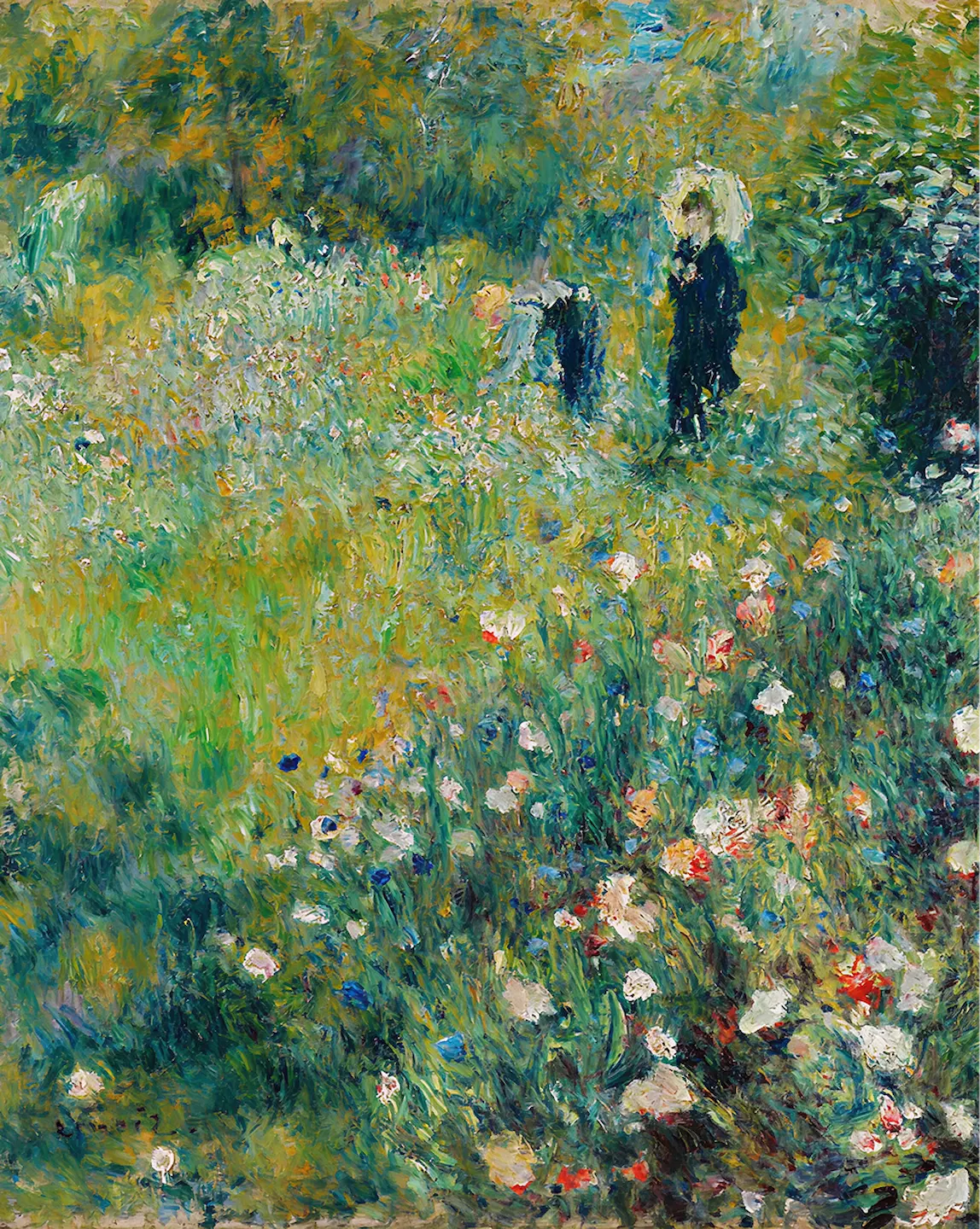 Auguste Renoir, Femme avec parasol dans un jardin 1875